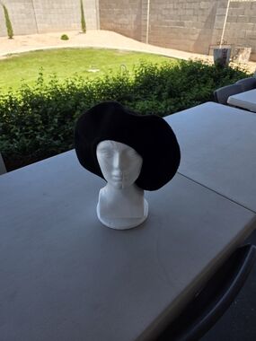 Free People Black Beret Felt Hat